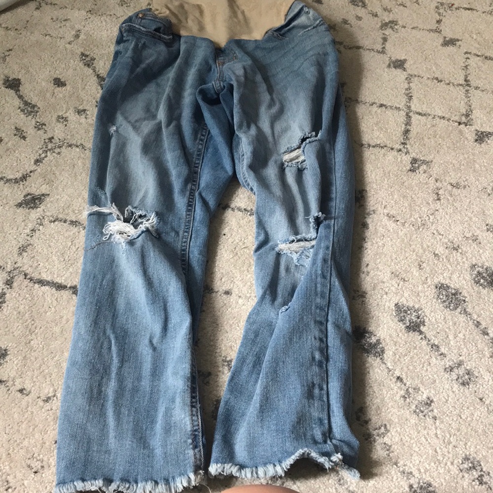 Capri straight leg over the belly jeans